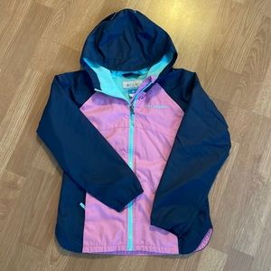 Columbia Girls lined rain jacket size S 7/8